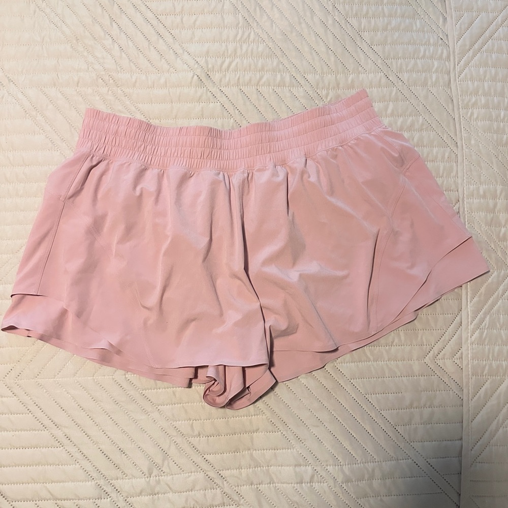 Lululemon shake it out pink haze shorts